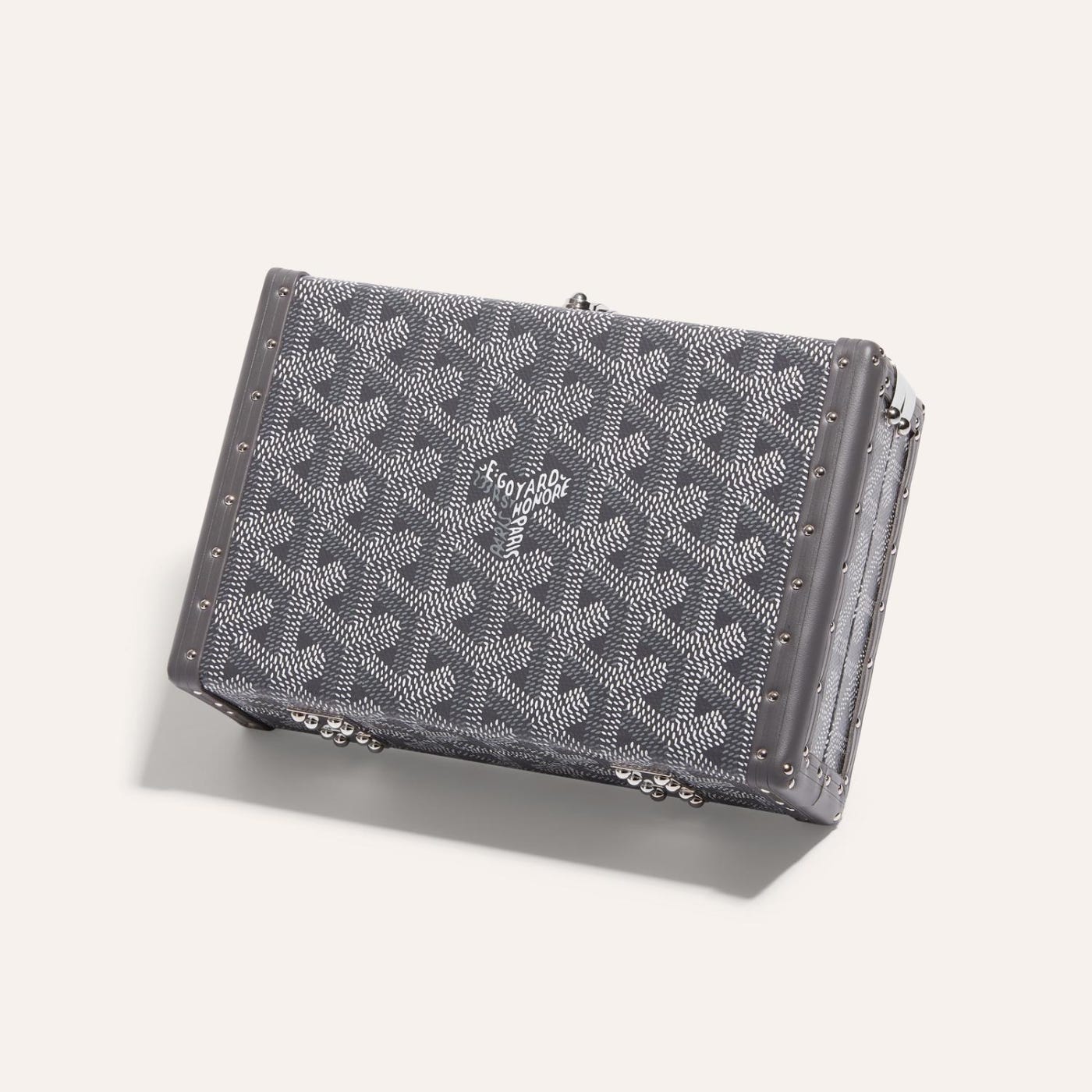 Goyard Minaudière Trunk Bag Grey - Image 3